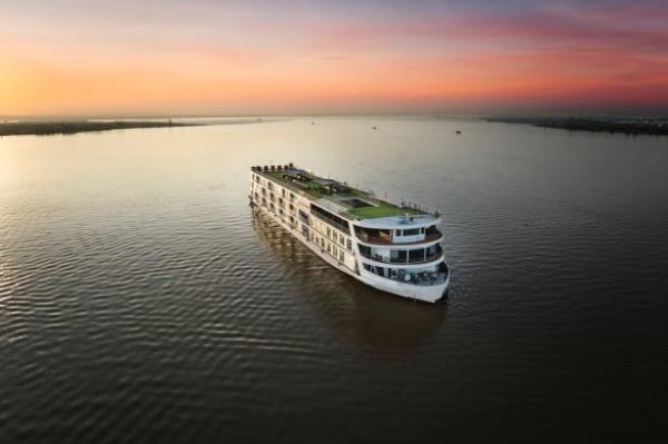 Asia’s newest cruise boat plies the Mekong from Vietnam to Cambodia.