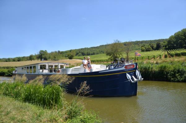 The height of slow travel ... luxury canal barge the Finesse.