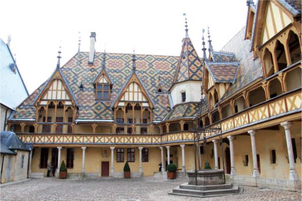 The 15th-century Hotel Dieu Hospice in Beaune.