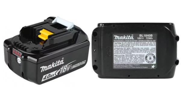 Makita batteries with white background